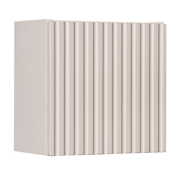 Szafka Łazienkowa Wisząca Górna Qubik 30x30 cm Ryflowana Beżowa Matowa Nowoczesna Kaszmir NOVA CASHMERE Comad