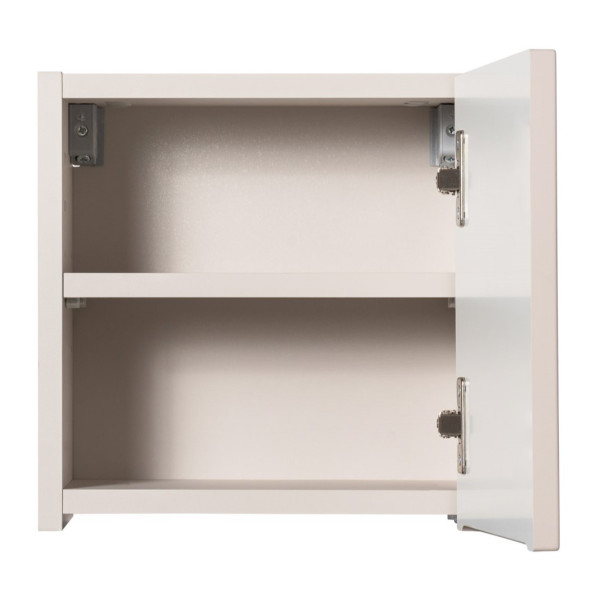 Szafka Łazienkowa Wisząca Górna Qubik 30x30 cm Ryflowana Beżowa Matowa Nowoczesna Kaszmir NOVA CASHMERE Comad