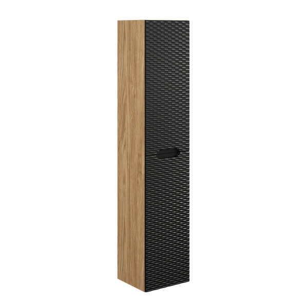Nowoczesny Słupek Łazienkowy Wysoki Wiszący do Łazienki Loft Czarny Dąb OCEAN BLACK Comad