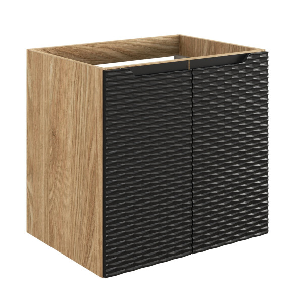 Nowoczesna Szafka pod Umywalkę 60 cm do Łazienki Loft Czarna Dąb OCEAN BLACK Comad