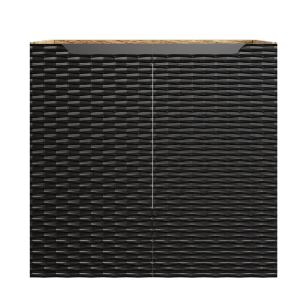 Nowoczesna Szafka pod Umywalkę 60 cm do Łazienki Loft Czarna Dąb OCEAN BLACK Comad