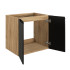 Nowoczesna Szafka pod Umywalkę 60 cm do Łazienki Loft Czarna Dąb OCEAN BLACK Comad