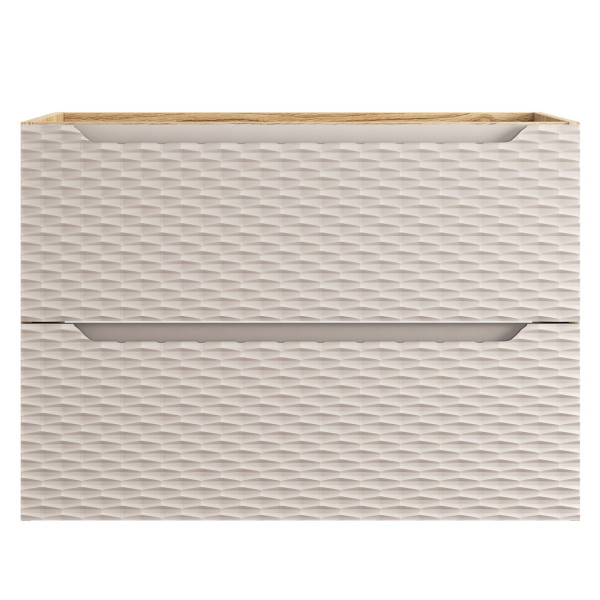 Nowoczesna Beżowa Szafka pod Umywalkę 80 cm z Szufladami OCEAN BEIGE Comad