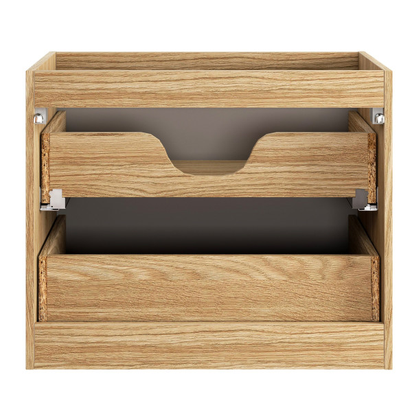 Wisząca Szafka pod Umywalkę 70 cm Dąb Beżowa z Szufladami OCEAN BEIGE Comad