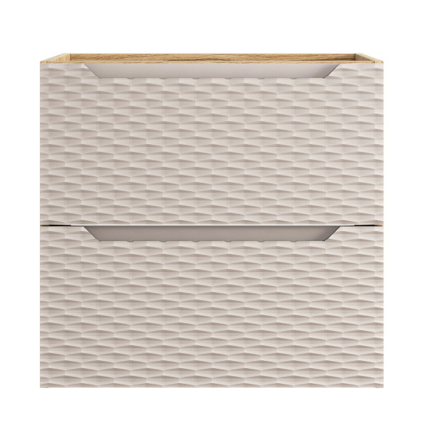 Nowoczesna Szafka pod Umywalkę 60 cm Beżowa Dąb do Łazienki Boho z Szufladami OCEAN BEIGE Comad