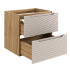 Nowoczesna Szafka pod Umywalkę 60 cm Beżowa Dąb do Łazienki Boho z Szufladami OCEAN BEIGE Comad