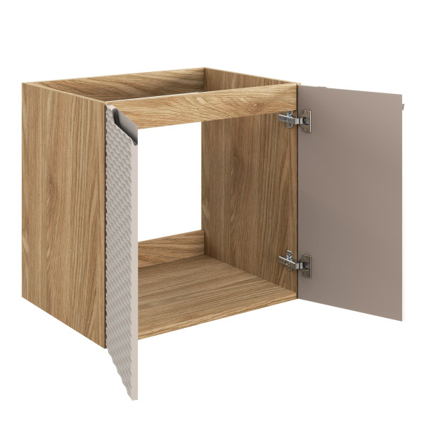 Szafka pod Umywalkę 60 cm do Łazienki 2 Drzwiowa Dąb Beżowa OCEAN BEIGE Comad
