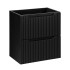 Nowoczesna Szafka pod Umywalkę 50 cm z Szufladami Ryflowana Matowa Czarna NOVA BLACK Comad