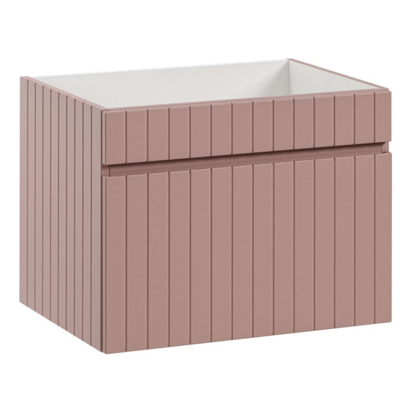 Szafka Łazienkowa Pod Umywalkę z Regałem 80cm Wisząca Różowy Matowy ICONIC Comad