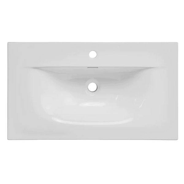 Szafka Ryflowana z Umywalką Wpuszczaną do Łazienki 60 cm Lamele Czarny Dąb Wotan Nowoczesny Loft XILO SKY Comad