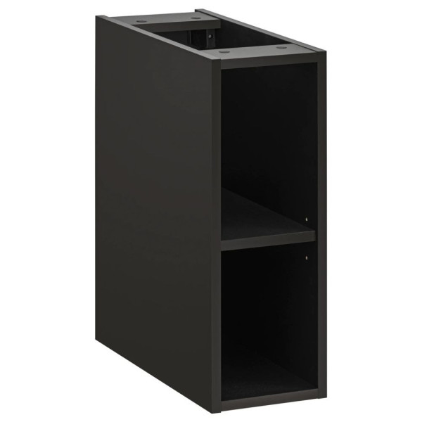 Zestaw Mebli Łazienkowych 80 cm Ryflowane Meble do Dużej Łazienki Loft Lamele Czarny Dąb Wotan XILO Comad