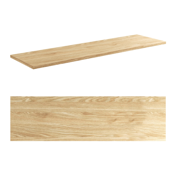 Duży Blat Łazienkowy Fryzjerski 160x46 cm Dąb Olejowany Boho Nowoczesny Płyta MDF OCEAN Comad
