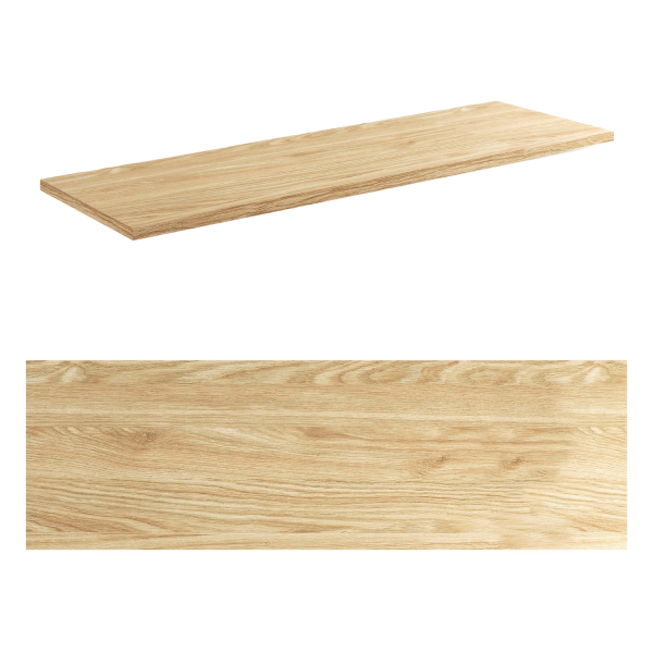 Duży Blat Łazienkowy Fryzjerski 140x46 cm Płyta MDF Dąb Olejowany Boho OCEAN Comad