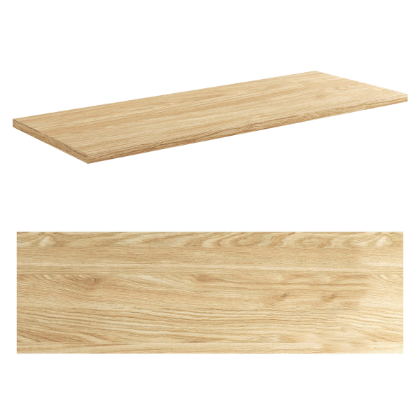 Duży Łazienkowy Blat Fryzjerski 120x46 cm Płyta MDF do Łazienki Dąb Olejowany Nowoczesny OCEAN Comad
