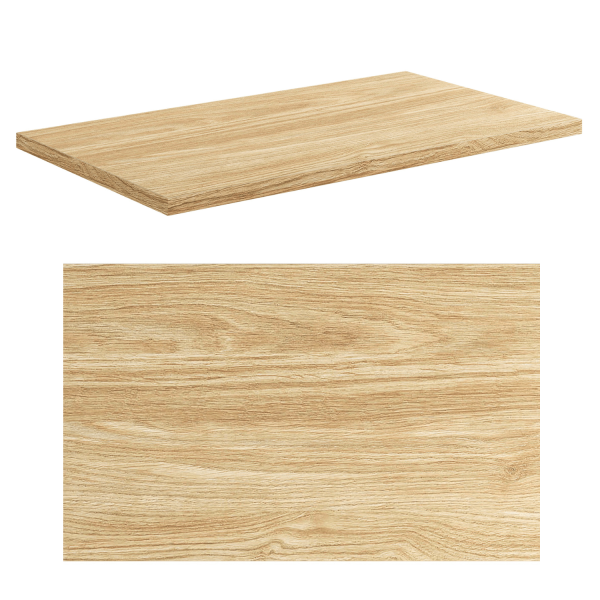 Nowoczesny Blat do Łazienki Fryzjerski 80x46 cm Dąb Olejowany Boho Płyta MDF 25 mm OCEAN Comad