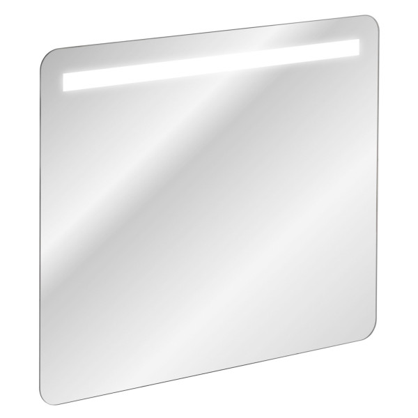 Nowoczesny Zestaw Mebli Łazienkowych Szafka z Umywalką 100 cm Słupek Lustro LED Beżowe Dębowe ICONIC CASHMERE Comad