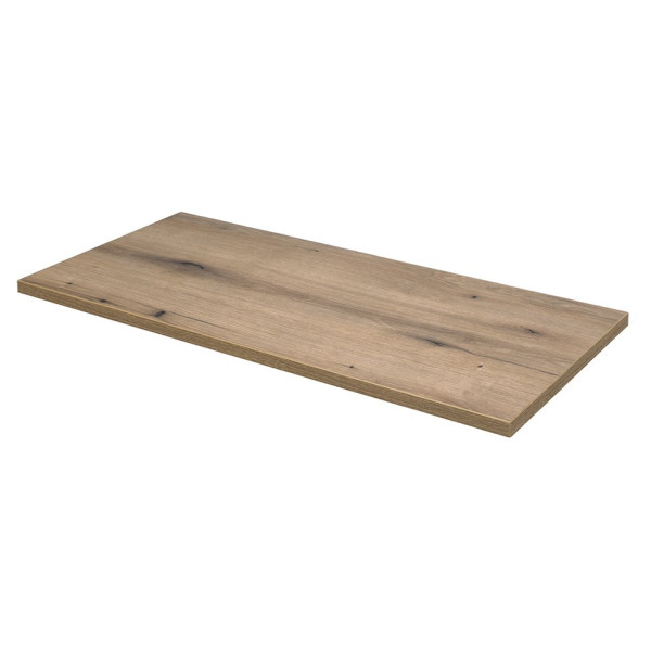 Nowoczesny Zestaw Mebli Łazienkowych Szafka z Umywalką 100 cm Słupek Lustro LED Beżowe Dębowe ICONIC CASHMERE Comad
