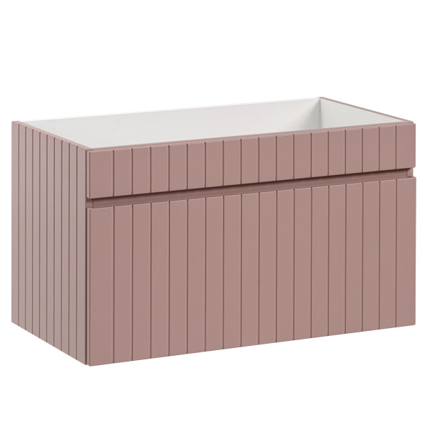 Szafka pod Umywalkę z Regałem 180 cm do Łazienki Wisząca Różowa Nowoczesna Matowa ICONIC Comad