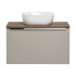Szafka z Umywalką 80 cm do Łazienki Wisząca Szary Krzemowy Nowoczesny Mat SANTA FE TAUPE Comad