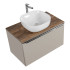 Szafka z Umywalką 80 cm do Łazienki Wisząca Szary Krzemowy Nowoczesny Mat SANTA FE TAUPE Comad