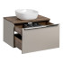 Szafka z Umywalką 80 cm do Łazienki Wisząca Szary Krzemowy Nowoczesny Mat SANTA FE TAUPE Comad