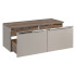 Szafka pod Umywalkę z Blatem 120 cm do Łazienki Vintage Dąb Szary Krzemowy Mat SANTA FE TAUPE Comad