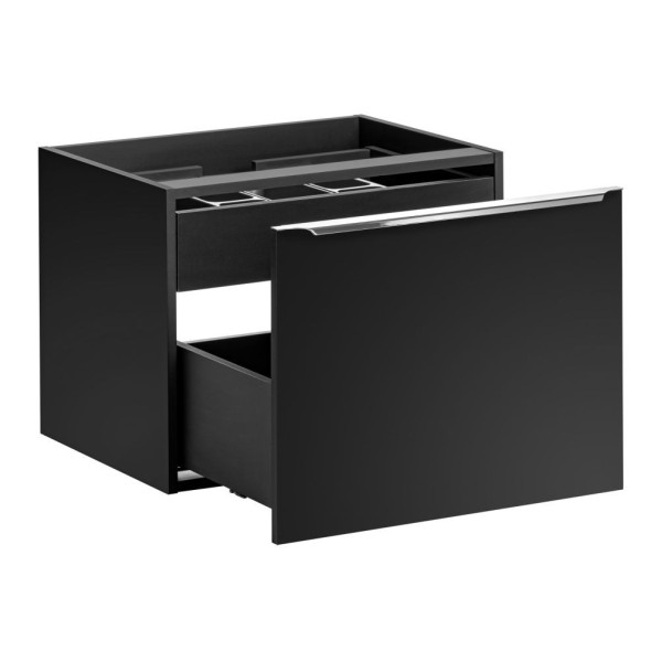 Nowoczesna Szafka pod Umywalkę Łazienkowa Nablatowa 60 cm Loft Wisząca Czarna Matowa SANTA FE BLACK LOLA