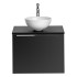 Szafka z Umywalką Nablatową 60 cm Wisząca do Łazienki Czarny Matowy Nowoczesna SANTA FE BLACK Comad