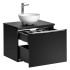 Szafka z Umywalką Nablatową 60 cm Wisząca do Łazienki Czarny Matowy Nowoczesna SANTA FE BLACK Comad