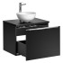 Szafka z Umywalką Nablatową 60 cm Wisząca do Łazienki Czarny Matowy Nowoczesna SANTA FE BLACK Comad