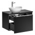 Szafka z Umywalką Regałem 80 cm do Łazienki Loft Czarny Matowy Nowoczesny SANTA FE BLACK Comad