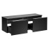 Nowoczesna Szafka pod Umywalkę z Blatem 140 cm z Szufladami do Łazienki Loft Wisząca Czarny Mat SANTA FE BLACK Comad