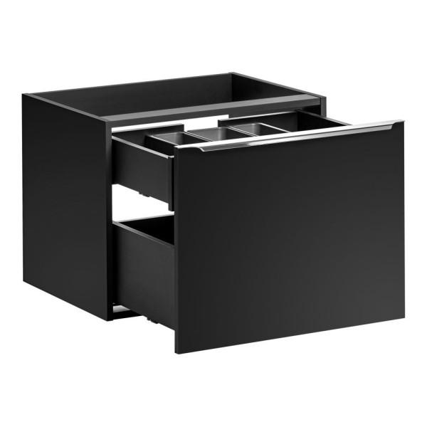 Nowoczesna Szafka z Umywalką Nablatową 140 cm z Szufladami Czarny Matowy Loft SANTA FE BLACK Comad