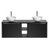 Nowoczesna Szafka z Umywalką Nablatową 140 cm z Szufladami Czarny Matowy Loft SANTA FE BLACK Comad