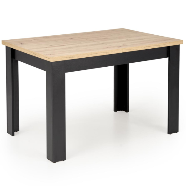 Stół Rozkładany 120-160/80 cm BAGIO Dąb Artisan Czarny