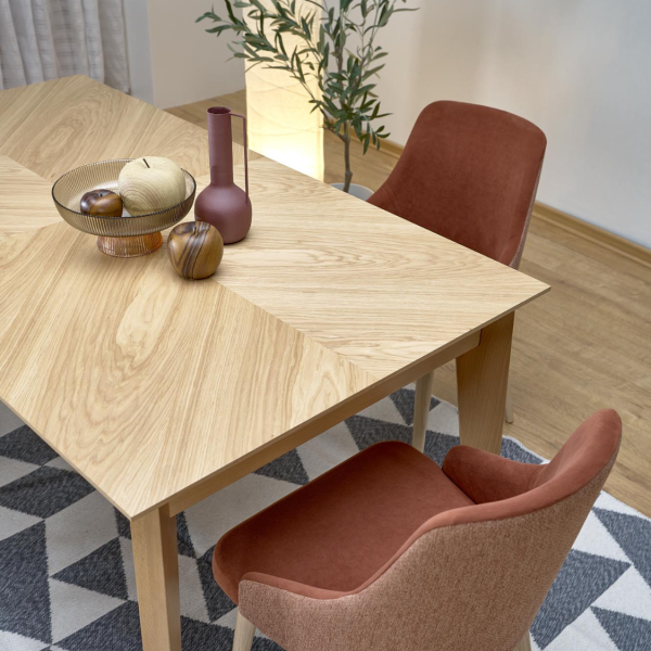 Stół Rozkładany EDMONDO Dąb Naturalny Halmar Aranżacja z Góry