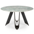 Stół Okrągły GIOVANI Zielony Marmur Czarny Halmar