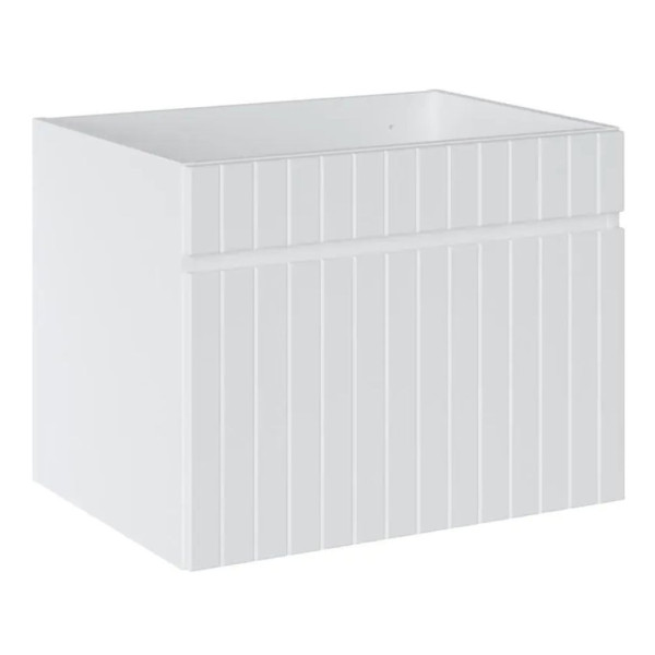 Podwójna Szafka pod Umywalkę z Blatem 120 cm z Szufladami do Łazienki Vintage Dąb Biały Mat ICONIC Comad