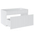 Podwójna Szafka pod Umywalkę z Blatem 180 cm z Szufladami Łączona z Regałem Łazienkowa Vintage Biały ICONIC Comad