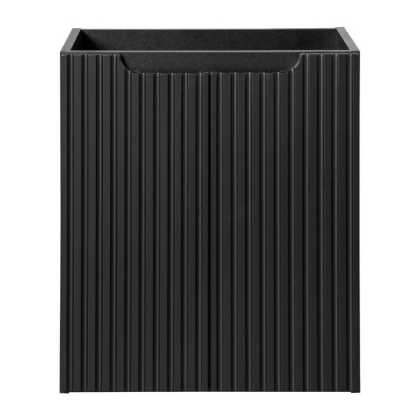 Ryflowana Szafka pod Umywalkę z Blatem 50 cm Łazienkowa 2 Drzwiowa Nowoczesna Czarna Matowa NOVA Comad