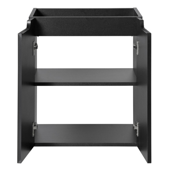 Ryflowana Szafka pod Umywalkę z Blatem 50 cm Łazienkowa 2 Drzwiowa Nowoczesna Czarna Matowa NOVA Comad