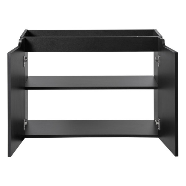 Szafka pod Umywalkę z Blatem 80 cm do Łazienki 2 Drzwiowa Ryflowana Matowa Czarna NOVA Comad