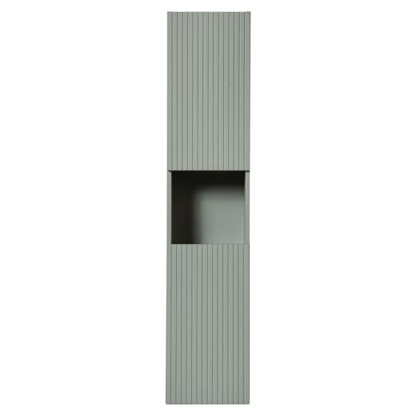 Zestaw Mebli Łazienkowych 80 cm Ryflowany z Regałem Nowoczesna Szałwiowa Zieleń LINE REED GREEN Comad