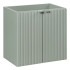 Meble Łazienkowe 140 cm Nowoczesne z Umywalką do Łazienki Ryflowana Szałwiowa LINE REED GREEN Comad