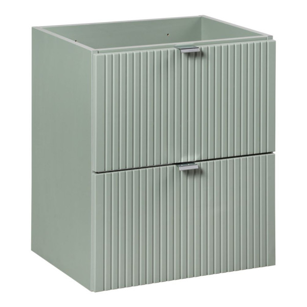 Szafka pod Umywalkę z Blatem 50 cm Ryflowana z Szufladami Szałwia Zielona LINE REED GREEN Comad