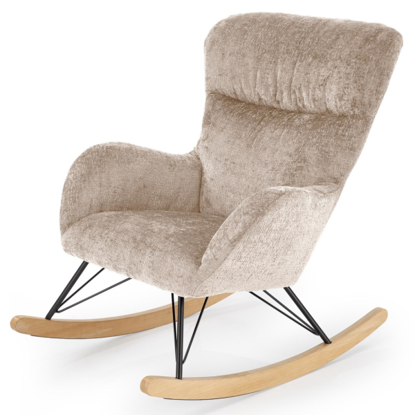 Fotel Bujany Wypoczynkowy CASTRO Beżowy Halmar Tapicerowany