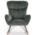 Fotel Bujany CASTRO Ciemno Zielony Halmar Front
