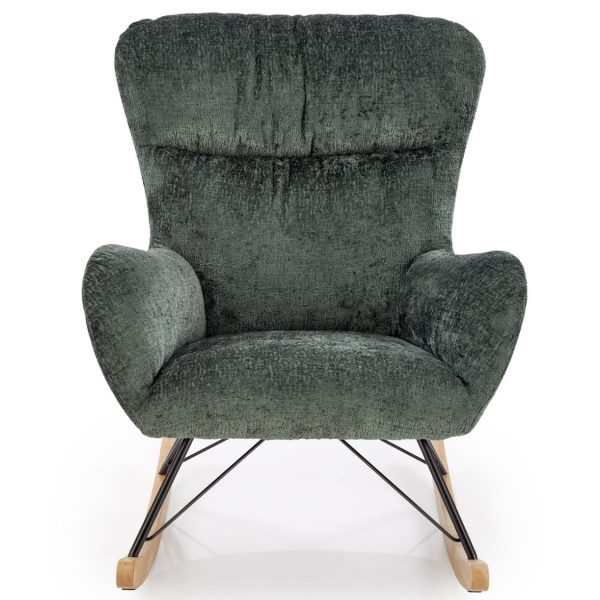 Fotel Bujany CASTRO Ciemno Zielony Halmar Front