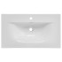 Szafka z Umywalką Wpuszczaną 80 cm Nowoczesny Beż Ryflowana z Szufladami ADEL CASHMERE Comad