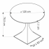 Stół Okrągły MANUEL Czarny Marmur Wymiary